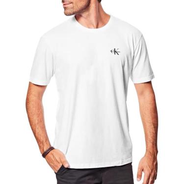 Imagem de Camiseta Calvin Klein Jeans Masculina New Mono Logo Re Issue Branca-Masculino