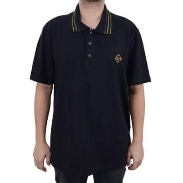 Imagem de Camisa Polo Masculina Olho Fatal Piquet Plus Size Preta 100-Masculino