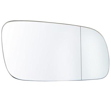 Imagem de RAGBUSCLE Vidro de espelho lateral aquecido com placa traseira, vidro retrovisor elétrico, compatível com VW CABRIO GOLF 1999-2006, compatível com Passat 1998-2004, branco com linha direita do lado do