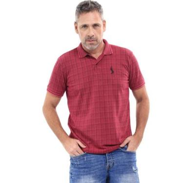 Imagem de Camisa Gola Polo Masculina Xadrez Manga Curta Algodão - John Pull