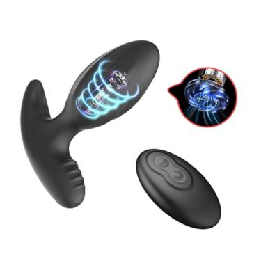 Imagem de Plugue anal vibratório brinquedo sexual - plugue anal de silicone com controle remoto com modo vibratório 10, brinquedo adulto massageador de próstata para mulheres, homens e iniciantes (Size S)