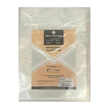 Imagem de Kit 100 Envelope Saco Plástico A4 230x310 4 Furos 0,12mm