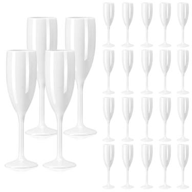 Imagem de XUWAIDSGN Taças de champanhe de acrílico para flauta de champanhe, taças de champanhe, torradas, taças de champanhe, reutilizáveis, inquebráveis, para despedida de solteira, casamento, chá de noiva