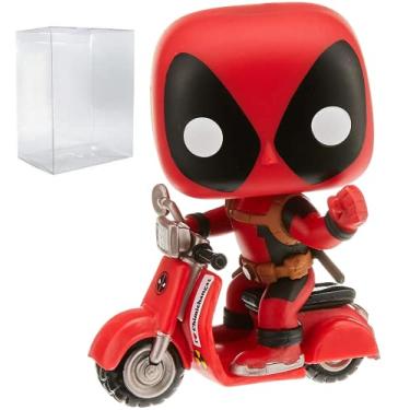 Imagem de Funko Marvel: Deadpool Parody - Deadpool em Scooter Pop! Rides boneco de vinil (pacote com caixa protetora compatível) multicolorido 9,5 cm