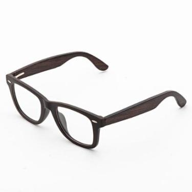 Imagem de Armação Óculos Grau Haste Madeira Quadrado- Thor / Óculos Sunrise-Masculino