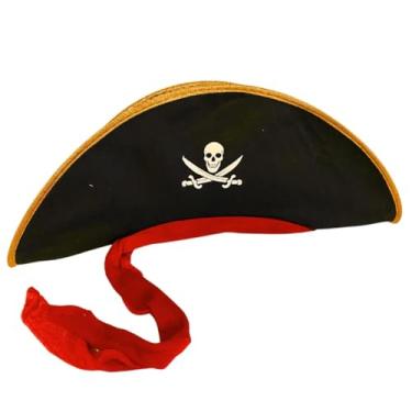 Imagem de Boina Chapéu Quepe Marinheiro para Cosplay, Fantasia, Festa (Preto)