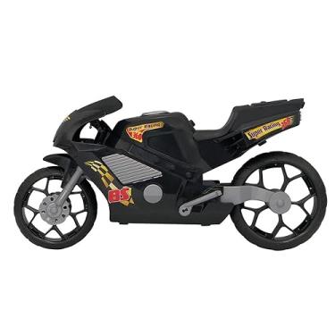 Imagem de Moto de Brinquedo Esportiva, Design Realista, Rodas Esportivas, Carenagem Aerodinâmica, Cores Vibrantes