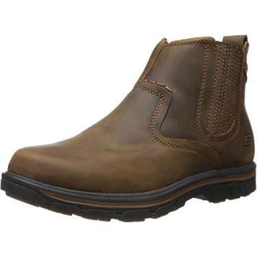 Imagem de Skechers Segmento de ajuste relaxado masculino - Bota Dorton, Marrom escuro, 9.5 Wide