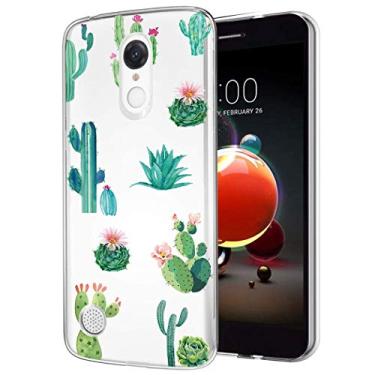 Imagem de Bohefo Capa transparente compatível com LG Aristo 3 Plus/Aristo 2 Plus/Aristo 2/Tribute Dynasty/Tribute Empire/Fortune 2/Rebel 3 LTE, linda capa protetora de TPU para LG Aristo 3 (Cactus)