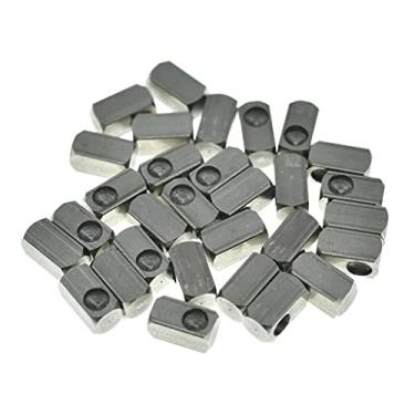 Imagem de Dopro Pacote com 30 blocos de fixação para ponte tremolo de aço inoxidável para encaixe de corda Floyd Rose FR