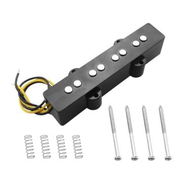 Imagem de Captador de baixo de cerâmica aberta de 95 mm com 4 cordas Jazz Bass Bridge Pickup para baixo elétrico estilo JB com mola de parafuso preto