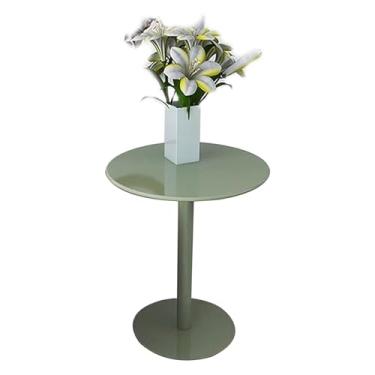 Imagem de Mesa de bar alta, mesa de bistrô, mesa de bar alta, redonda, alta, pub, bistrô, mesa de bar, com base de metal, mesa de jantar, sofá, mesa lateral pequena para sala de estar