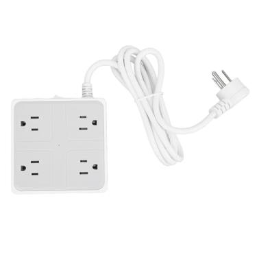 Imagem de Protetor contra Surtos de Energia 7 Em 1, Adaptador de Tomada Plana de 1250 W, 4 Tomadas CA e 3 Portas USB Mini Cruise Power Strip Com Cabo de Extensão de 5 Pés, para Dormitório