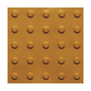 Imagem de piso tátil em pvc 25cm x 25cm 16pçs ou 1m² alerta ouro