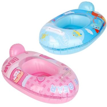 Imagem de Boia Bebe Boia Bote com Assendo Fralda Infantil Piscina Diversão e Segurança Linha Premium M5 Armarinhos (Menina)