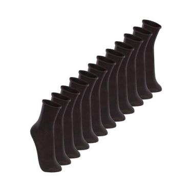 Imagem de Kit 12 Pares de Meias sem Punho Cano Médio Lupo 4421-001, Preto