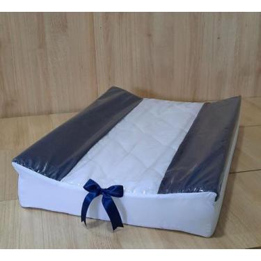 Imagem de Trocador Cômoda Fraldas Anatômico Para Bebê - LuckBaby, Azul Marinho B