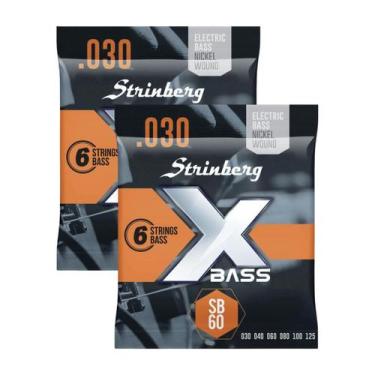 Imagem de Kit 2 Encordoamento Strinberg Para Contra Baixo SB60 - 6 Cordas