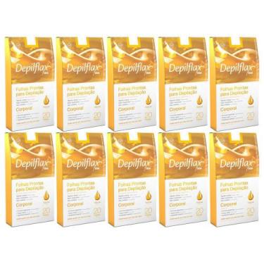Imagem de 200 folhas prontas para depilacao corporal natural depilflax