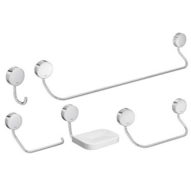 Imagem de Kit de Acessório para Banheiro Net com 5 Peças Cromado - Deca
