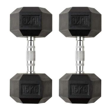 Imagem de Par de Halteres Dumbell Sextavado Ahead Sports AS2102 15kg