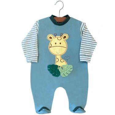 Imagem de Saída de Maternidade Menino Luxo Girafa Baby Verde 03 Peças - Amora Ba