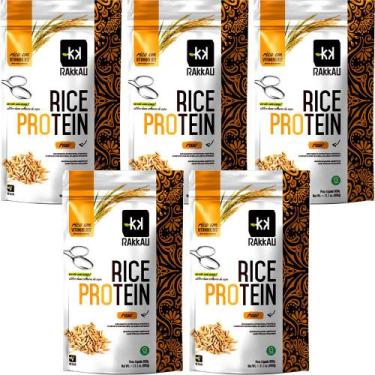 Imagem de Kit 5 Rice Protein Natural Rakkau 600g Vegano Proteína Arroz