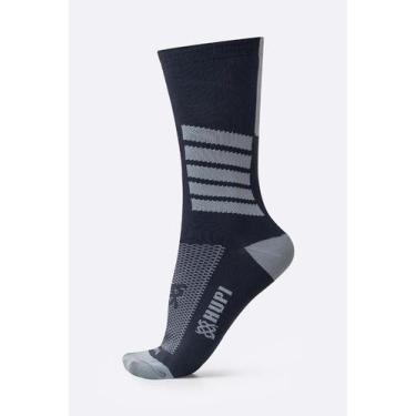 Imagem de Meia HUPI Kick Preta, Preto, Prata