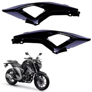 Imagem de Kit Par Carenagem Rabeta Traseira Fazer 250 Fz25 Preto 2018 2019 2020 