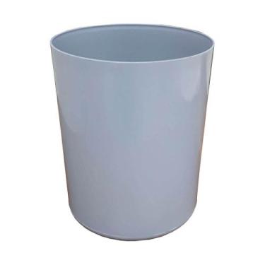 Imagem de Lixeira Plástica JSN 12L sem Tampa, Cinza