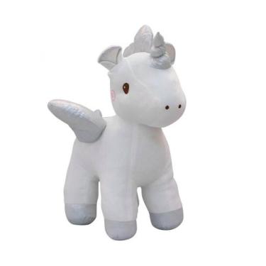 Imagem de Unicórnio Branco Com Asas 51.5cm Pelucia - Fofy