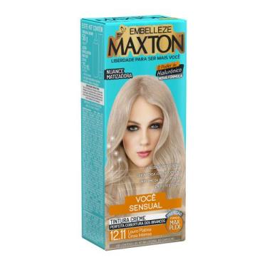 Imagem de Tintura Maxton Creme Louro Platina Cinza Intenso 12.11