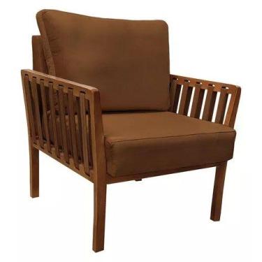 Imagem de Poltrona Confortável Luxo Califórnia - BRYME DECOR, Suede Marrom