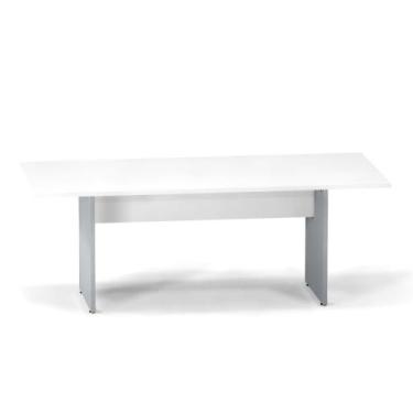 Imagem de Mesa Reunião Pé Painel P25 Pandin 2,6 M Branco e Cinza
