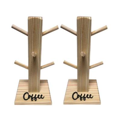 Imagem de kit Suporte mancebo para xicaras 2 unidades com aplique Coffee acrílic
