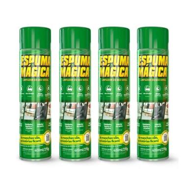Imagem de Kit 4 Espuma Mágica Limpador Geral Sofá Carro Proauto 400ml