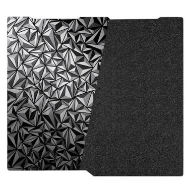 Imagem de RugooSpink Placa de construção de 256 x 268 mm para Kobra 3 Combo/Kobra 3 V2 Combo Folha de construção preta texturizada PEI + diamante PEO plataforma com mola de aço cama aquecida para impressora 3D