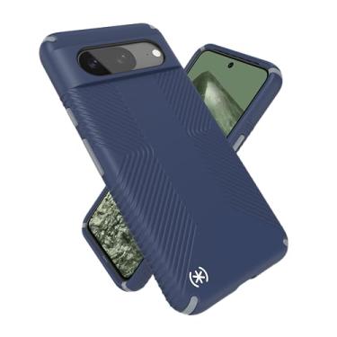 Imagem de Speck Capa para Google Pixel 8 – Proteção contra quedas – Capa de camada dupla – Azul costeiro/cinza (Dust Grey) / Branco Presidio 2 Grip