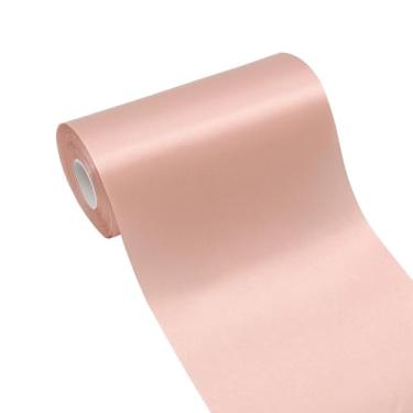 Imagem de Simplegoal Fita de cetim rosa empoeirada 15 cm 25 jardas tecido grande fita de seda para embrulho de presente kit de cerimônia de corte grande abertura cadeira faixa mesa cabelo carro laços costura