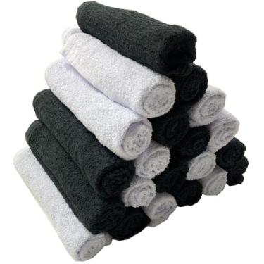 Imagem de Kit 12 Toalhas Rosto Para Salão - Dugu, Meio a Meio 