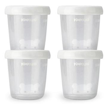 Imagem de Kit 4 Potes Recipiente Armazenamento Leite Materno Pimpolho - Mundo do