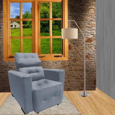 Imagem de Sofá Poltrona 1 lugar Retrátil e Reclinável Veneza Grafitte - Moveis A