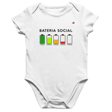 Imagem de Body Bebê Algodão Bateria Social - Foca na Moda, Branco, GG