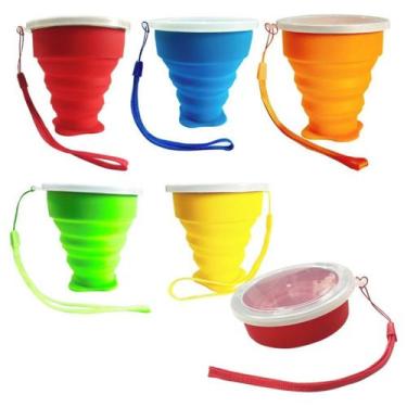 Imagem de Kit 50 Copo Retrátil De Silicone Dobrável Ecológico Free - Não Informa