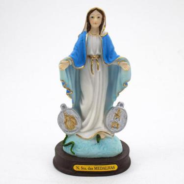 Imagem de Imagem Nossa Senhora das Graças Medalha Milagrosa Resina 15 cm - Amém 