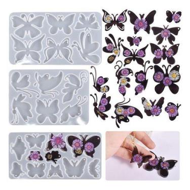 Imagem de Molde De Silicone Borboleta Resina Chaveiro Artesanato Diy - oem