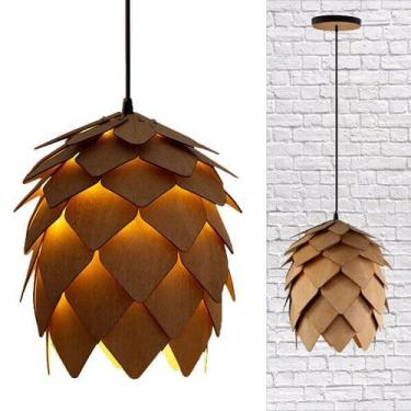 Imagem de Kit com 2 Lustres Pendentes em Madeira - Lupulo - Trybo Design