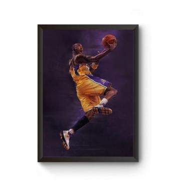 Imagem de Quadro Arte Nba Lakers Poster Moldurado - Fanarte