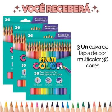 Imagem de Kit Lápis De Cor Escolar Coloridos Multicolor - Escolha Seu Kit - Lápi