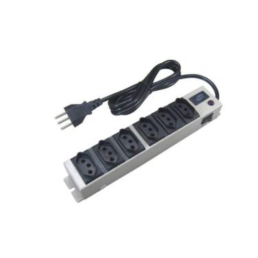 Imagem de Filtro De Linha Metalico 6 Tomadas 10A Bivolt